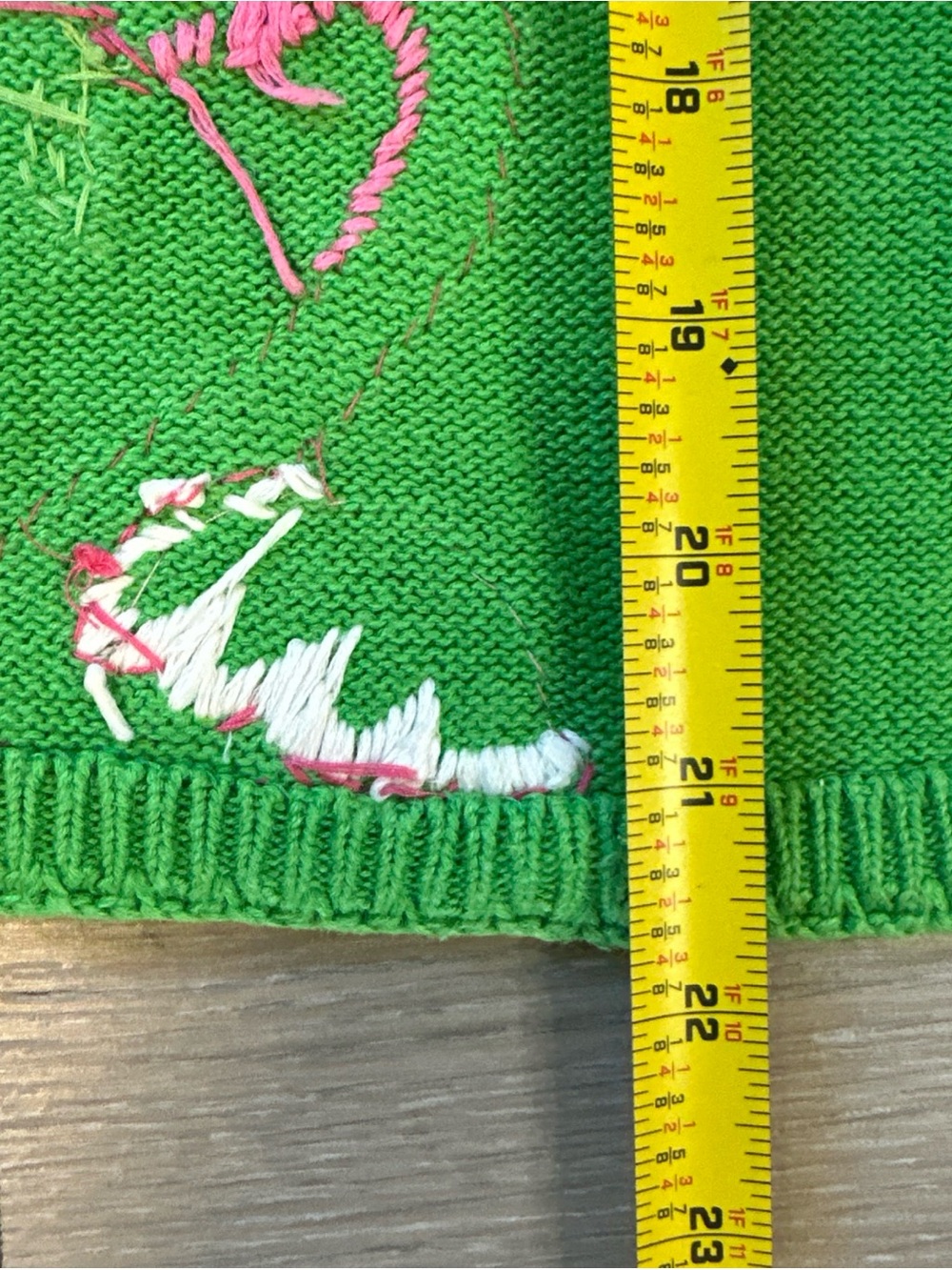 VTG Michael Simon Size XL Pink Flamingo 3D Beaded Embroidered Cardigan Sweater - Picture 10 of 11